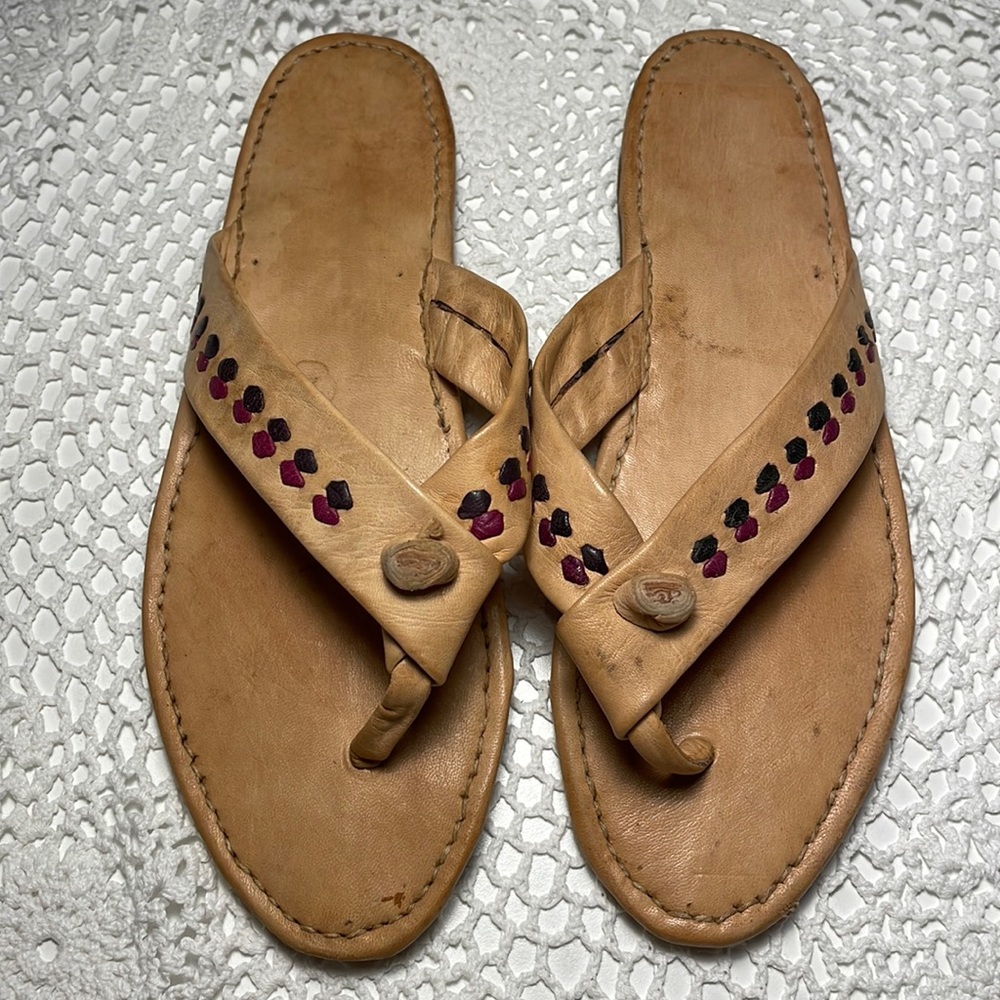 Authentic hand crafted aboriginal sandals